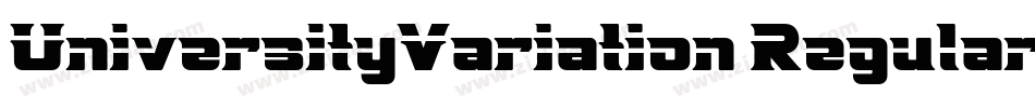 UniversityVariation Regular字体转换